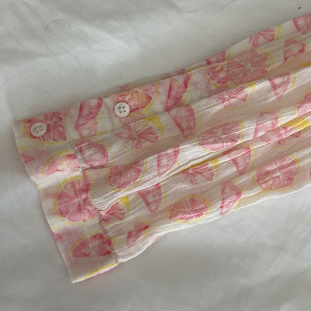 Joie Grapefruit Print Lightweight Blouse - image 5